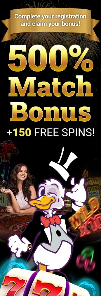 Ducky Lucky Casino welcome bonus vertical